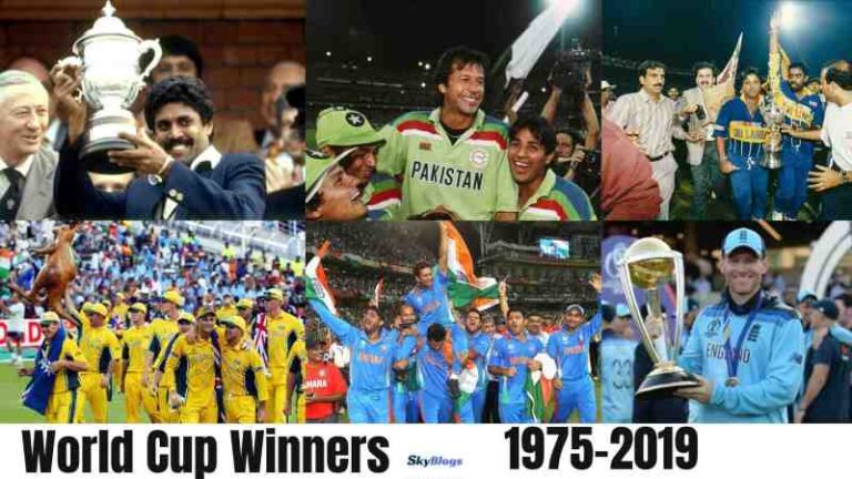 Cricket World Cup Winners List 1975 To 2019 - India 2023