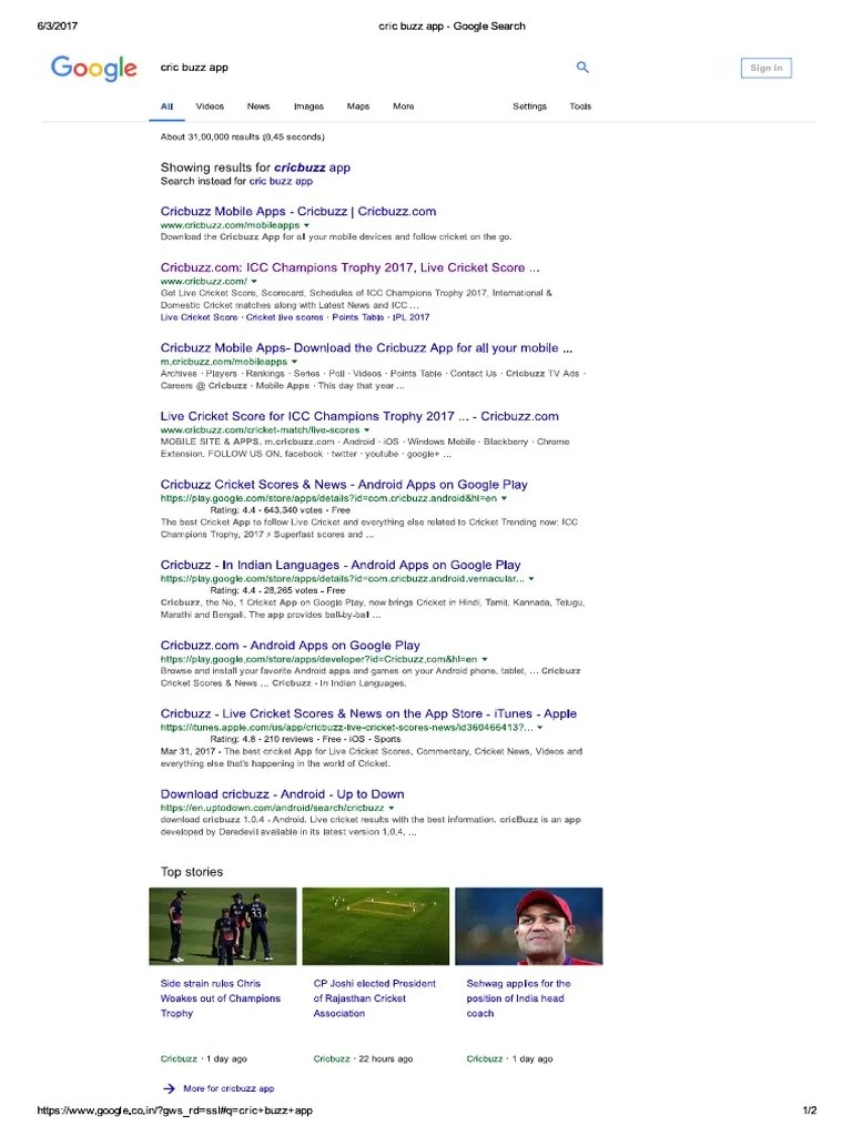 Cricbuzz Contact